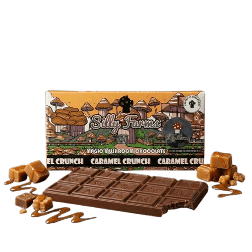 Silly Farms Caramel Crunch bar with rich caramel flavor and Bauducco wafers Silly Farms Caramel Crunch bar with rich caramel flavor and Bauducco wafers