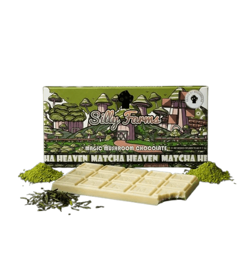 Silly Farms Matcha Heaven bar with matcha green tea powder and mushroom extract