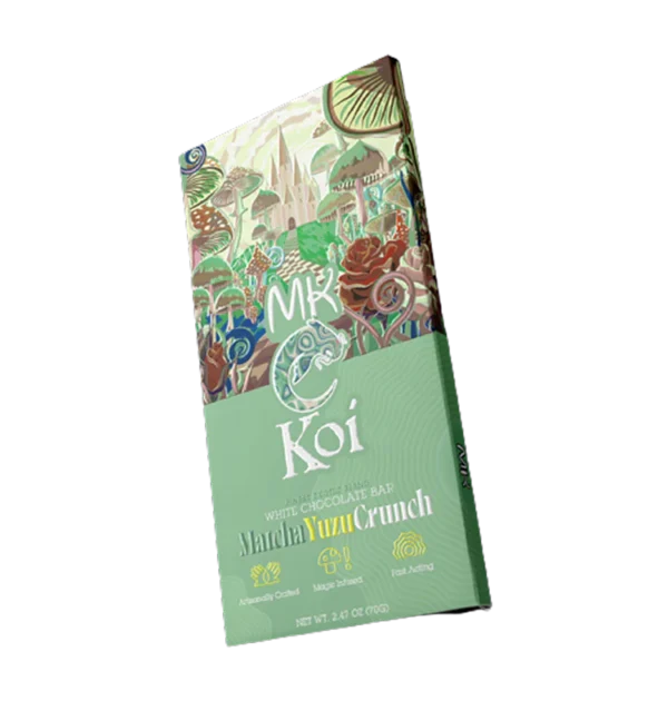Magic Kingdom x Koi Matcha Yuzu Crunch Mushroom Chocolate Bar Magic Kingdom x Koi Matcha Yuzu Crunch Mushroom Chocolate Bar