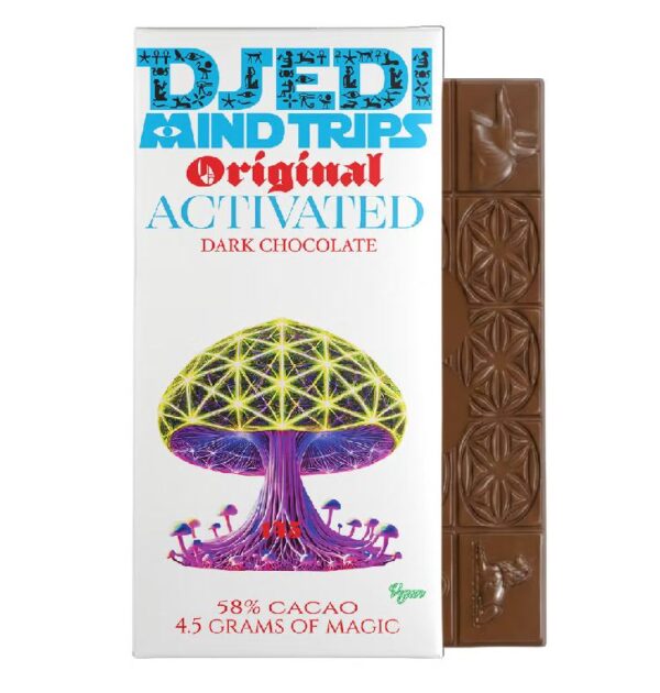 DJEDI MIND TRIPS – Blueberry Dreams Vegan Mushroom Chocolate Bar DJEDI MIND TRIPS – Blueberry Dreams Vegan Mushroom Chocolate Bar