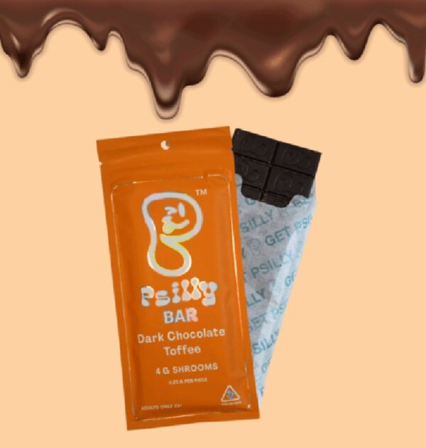 Psilly Chocolate – Dark Chocolate Toffee 4g Psilly Chocolate – Dark Chocolate Toffee 4g